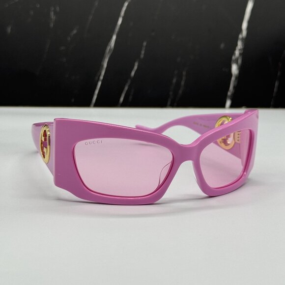 NEW GUCCI SUNGLASSES GG1412S 003 PINK WOMEN EYEWEAR main image 6